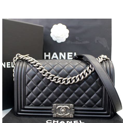 chanel lambskin black bag|chanel 11.12 bag price.